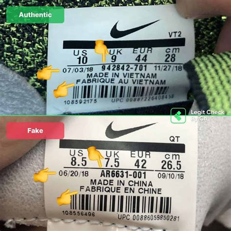 nike air vapormax false tags